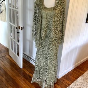 Soulmates Crochet Beaded Silk Dress + Jacket XL